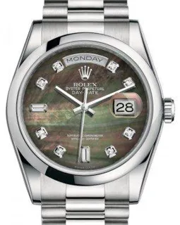 Rolex Day-Date 36 118206 Platinum Black