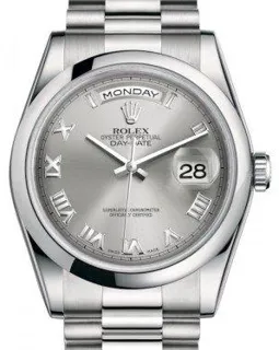 Rolex Day-Date 36 118206 Platinum Gray