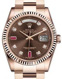 Rolex Day-Date 36 118235 Rose gold Brown