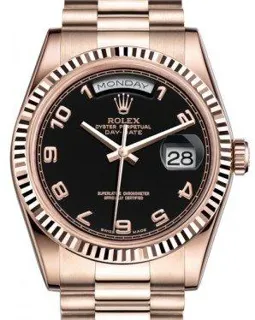 Rolex Day-Date 36 118235 Rose gold Black