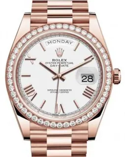 Rolex Day-Date 40 228345RBR Rose Gold$Diamonds White