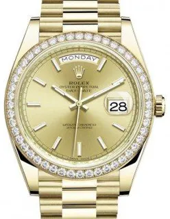 Rolex Day-Date 40 228348RBR Yellow Gold$Diamonds