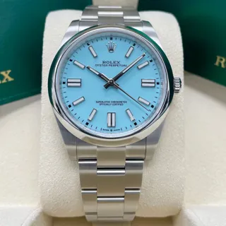 Rolex Oyster Perpetual 124300-0006 Stainless steel Turquoise