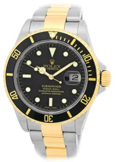 Rolex Submariner 16613 Yellow gold and Stainless steel Black