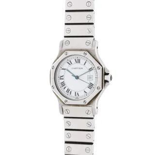 Cartier Santos Octagonal 20865 Stainless steel White