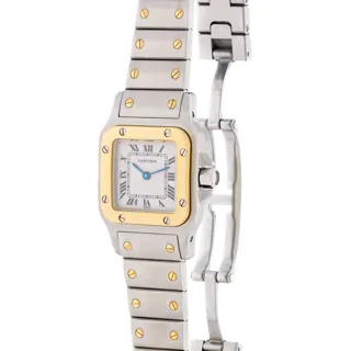 Cartier Santos Galbée 1567 26mm Yellow gold and Stainless steel White