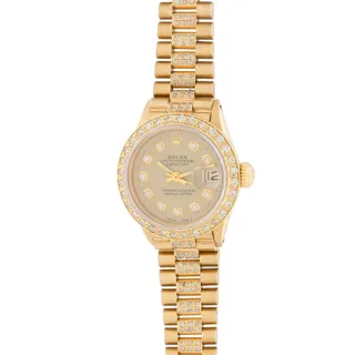 Rolex Datejust 6527 26mm Yellow gold Champagne