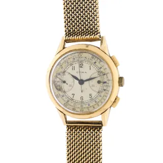 Cyma 36mm Yellow gold Silver