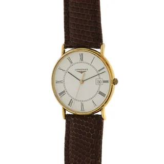 Longines De Ville L79906 34mm Yellow gold White