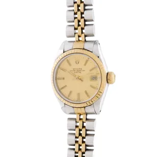 Rolex Oyster Perpetual Date 69173 Yellow gold and Stainless steel Champagne