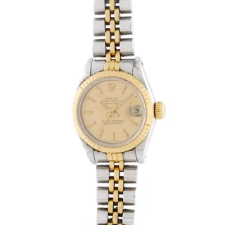 Rolex Datejust 69173 26mm Yellow gold and Stainless steel Champagne