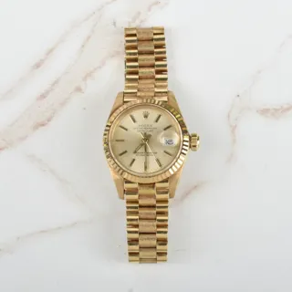 Rolex Datejust 18k yellow gold Champagne