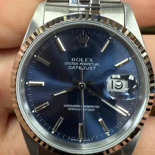 Rolex Datejust 36 16234 36mm Stainless steel Blue