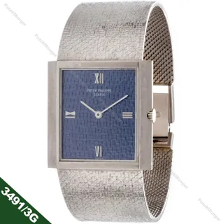 Patek Philippe 3491/3G White gold blue