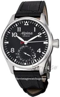 Alpina Startimer AL-710B4S6 brushed/polished steel Black