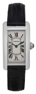 Cartier Tank Américaine 2489 19mm 18k white gold Silver