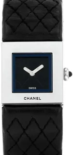 Chanel Matelassé H0009 19mm Stainless steel Black