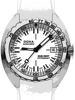 Doxa SUB 300 840.10.011.23 Stainless steel White