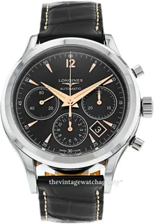 Longines Heritage L2.750.4.56.0 Stainless steel Black