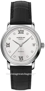 Montblanc Tradition 128689 32mm brushed/polished steel Silver