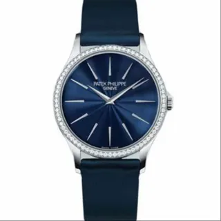 Patek Philippe Calatrava 4897G-001 White gold Blue