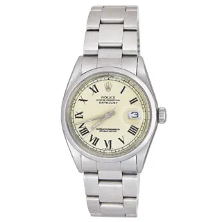 Rolex Datejust 1600 36mm Stainless steel Cream