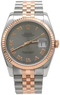 Rolex Datejust 36 116231 Stainless steel and 18k rose gold Gray