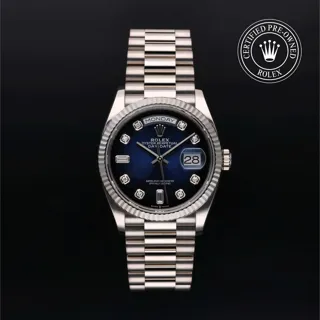 Rolex Day-Date 128239-0023 White gold Blue