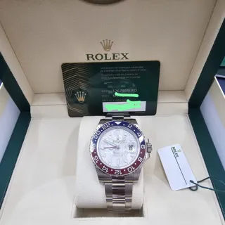 Rolex GMT-Master II 126719BLRO-0002 White gold Silver