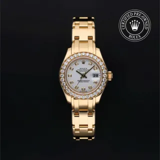 Rolex Pearlmaster 80298 29mm Yellow gold White