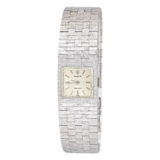 Rolex Precision 2157 16mm 18k white gold Silver