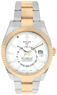 Rolex Sky-Dweller 326933 Stainless steel and 18k yellow gold Intense White