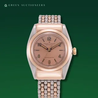 Rolex Bubble Back 3065 32mm Stainless steel and 18k rose gold Salmon