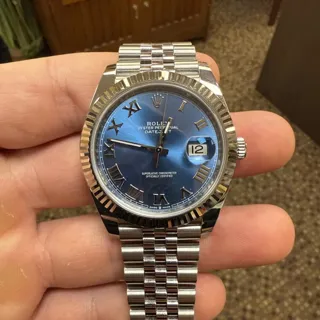 Rolex Datejust 126334-0026 41mm White gold and Stainless steel Blue