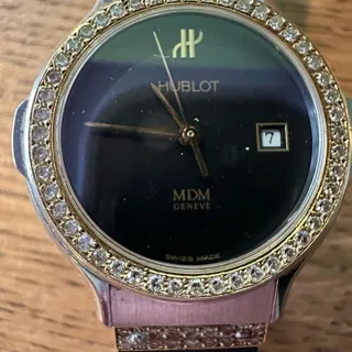 Hublot Classic 1401.2 32mm Yellow gold and Stainless steel Black