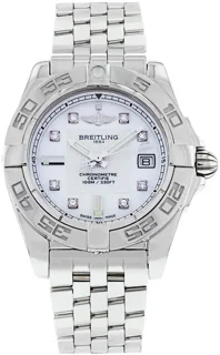 Breitling Galactic 32 A71356 32mm Stainless steel Mother of Pearl White$Diamond