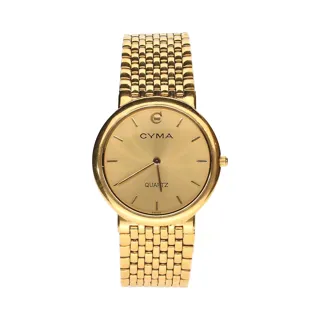 Cyma 32mm Stainless steel and Gold-plated Golden