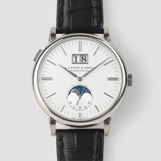 A. Lange & Söhne Saxonia 384.026 40mm White gold Silver