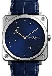 Bell & Ross Instruments BRS-EA-ST/SCR 39mm Stainless steel Blue