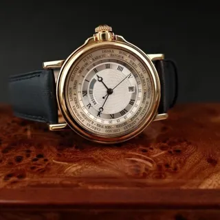 Breguet Marine 3700 38mm Yellow gold Silver