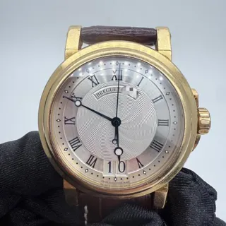 Breguet Marine 5817BA/12/9V8 39mm Yellow gold Silver