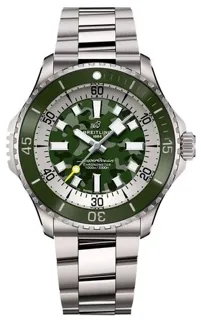 Breitling superoc E10379D31L1E1 46mm Titanium Green