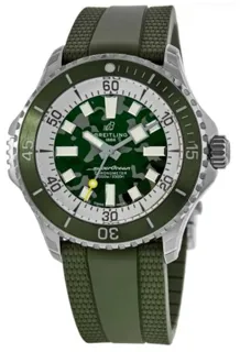 Breitling superoc E10379D31L1S1 46mm Titanium Green