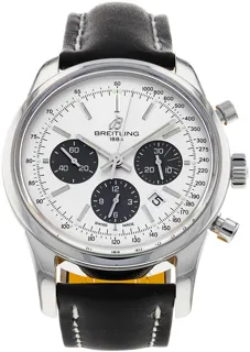 Breitling Transocean Chronograph AB0152 43mm Stainless steel Silver