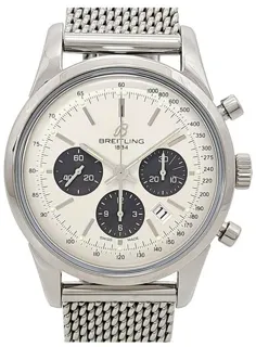 Breitling Transocean Chronograph AB0152 43mm Stainless steel Silver