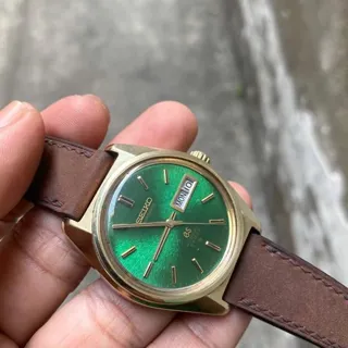 Grand Seiko GS 6146-8000 Yellow gold and Stainless steel Green