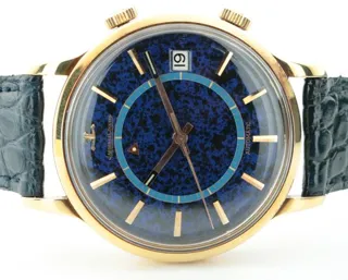 Jaeger-LeCoultre Memovox E855 37mm Yellow gold Blue