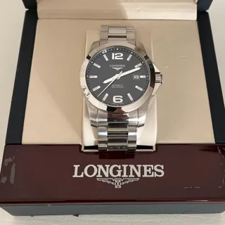 Longines Conquest L3.677.4 41mm Stainless steel Black