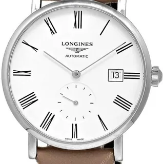 Longines Elegant L4.812.4.11.2 39mm Stainless steel White