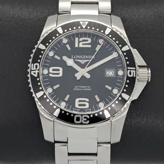 Longines HydroConquest L3.642.4.56.6 41mm Stainless steel Black